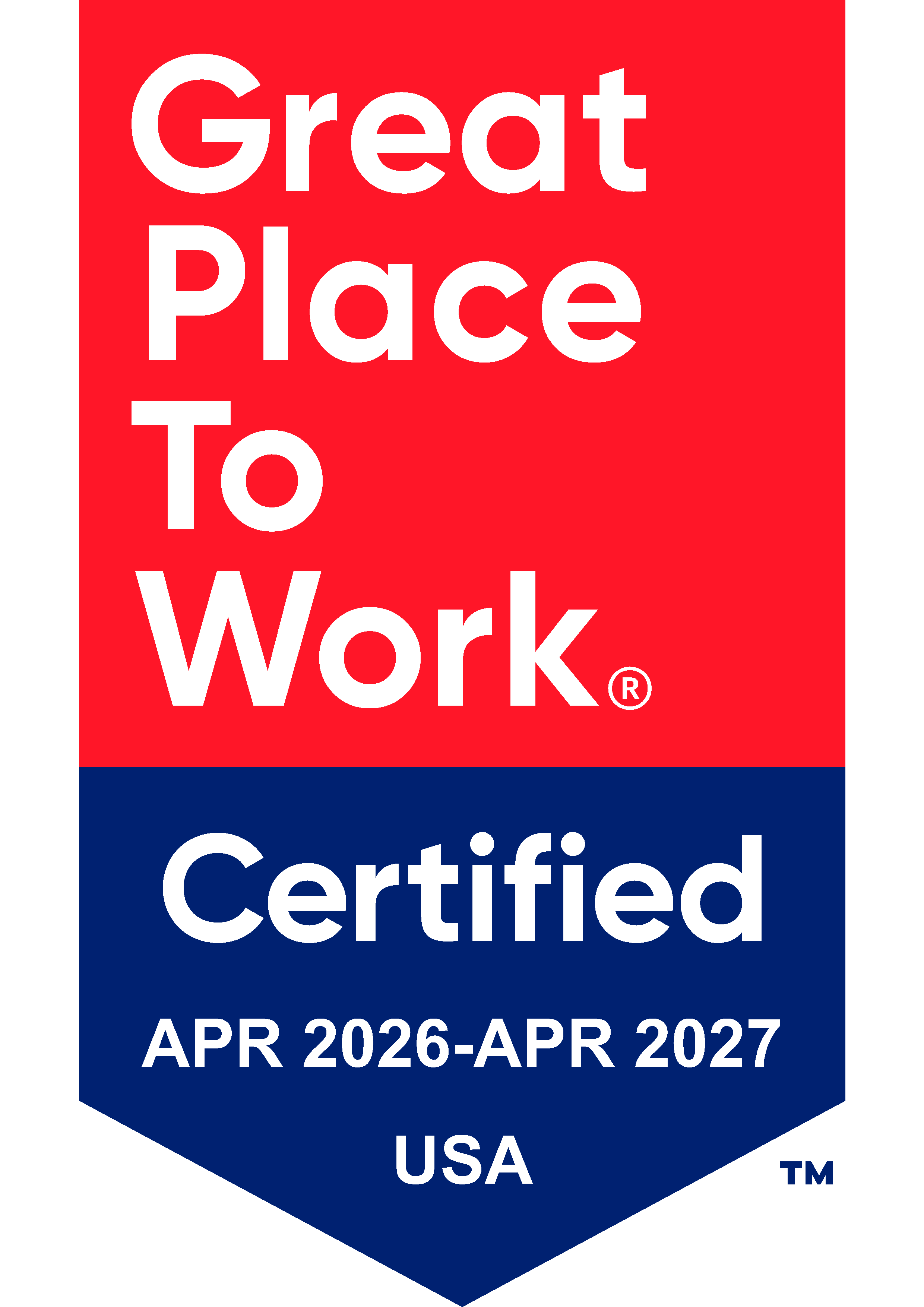 2026-2027 Great Place To Work Certified Logo