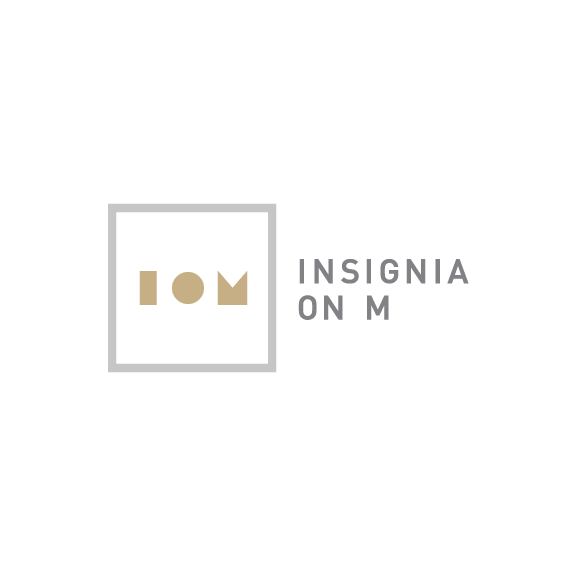 Logo of Insignia on M in a simple, modern design.