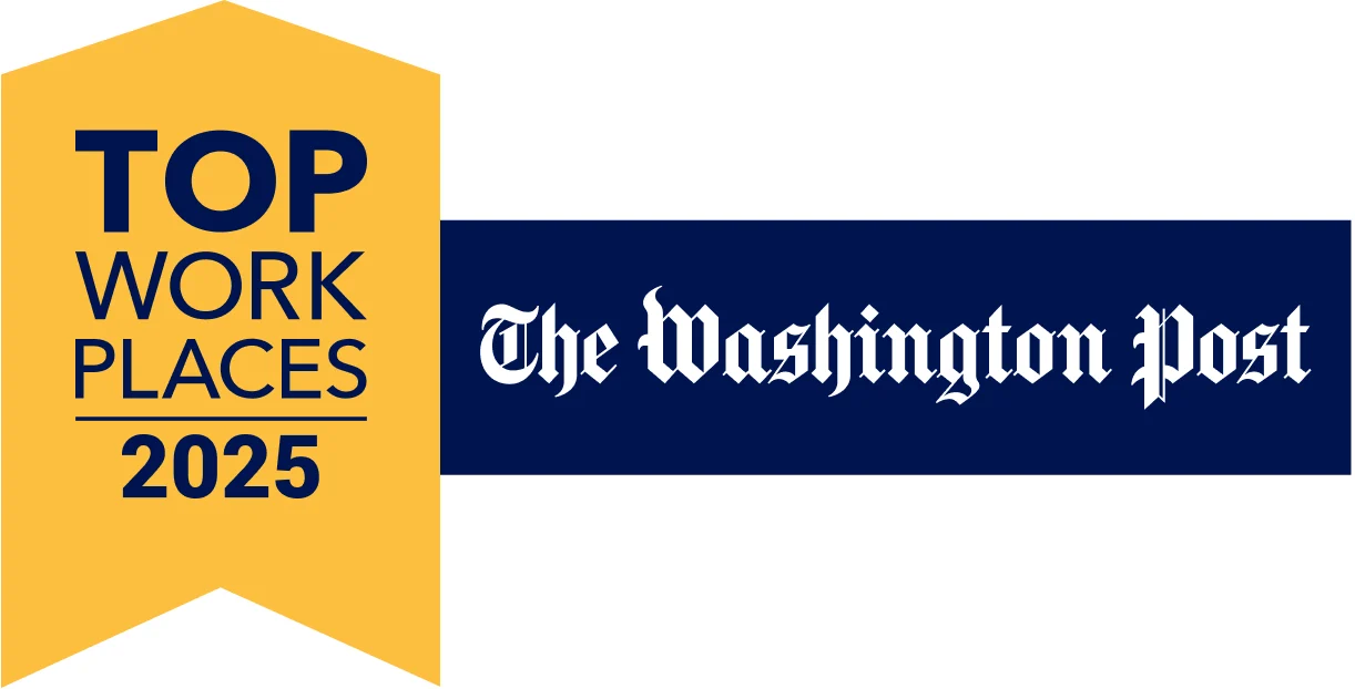 Logo of The Washington Post with 'Top Work Places 2025' banner.