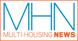 Logo for Multi-Housing News with text "MHN" in blue and "MULTI-HOUSING NEWS" in orange.