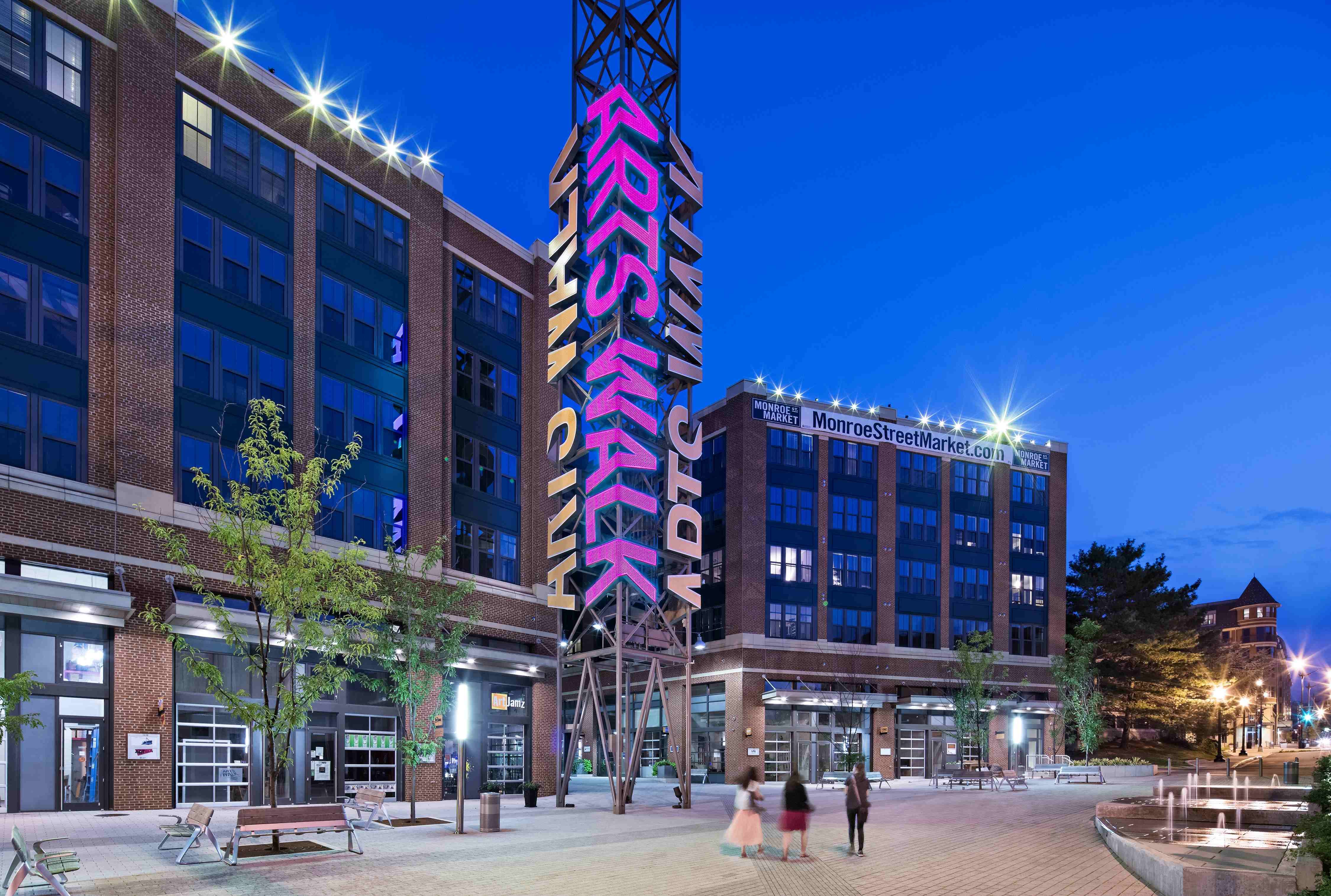 Photo of  Brookland Art Walk Tower at dusk