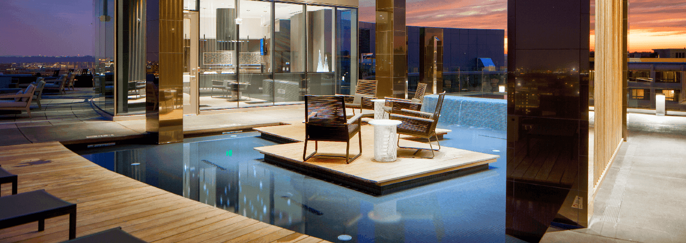 Spend the evening rejuvenating at our sensational reflecting pool and cascading custom waterfall.