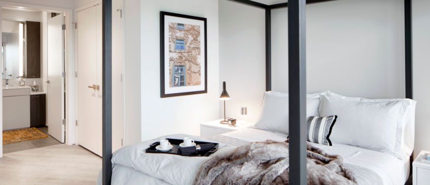 Rich wide-plank flooring is found throughout our beautifully appointed, modern residences.