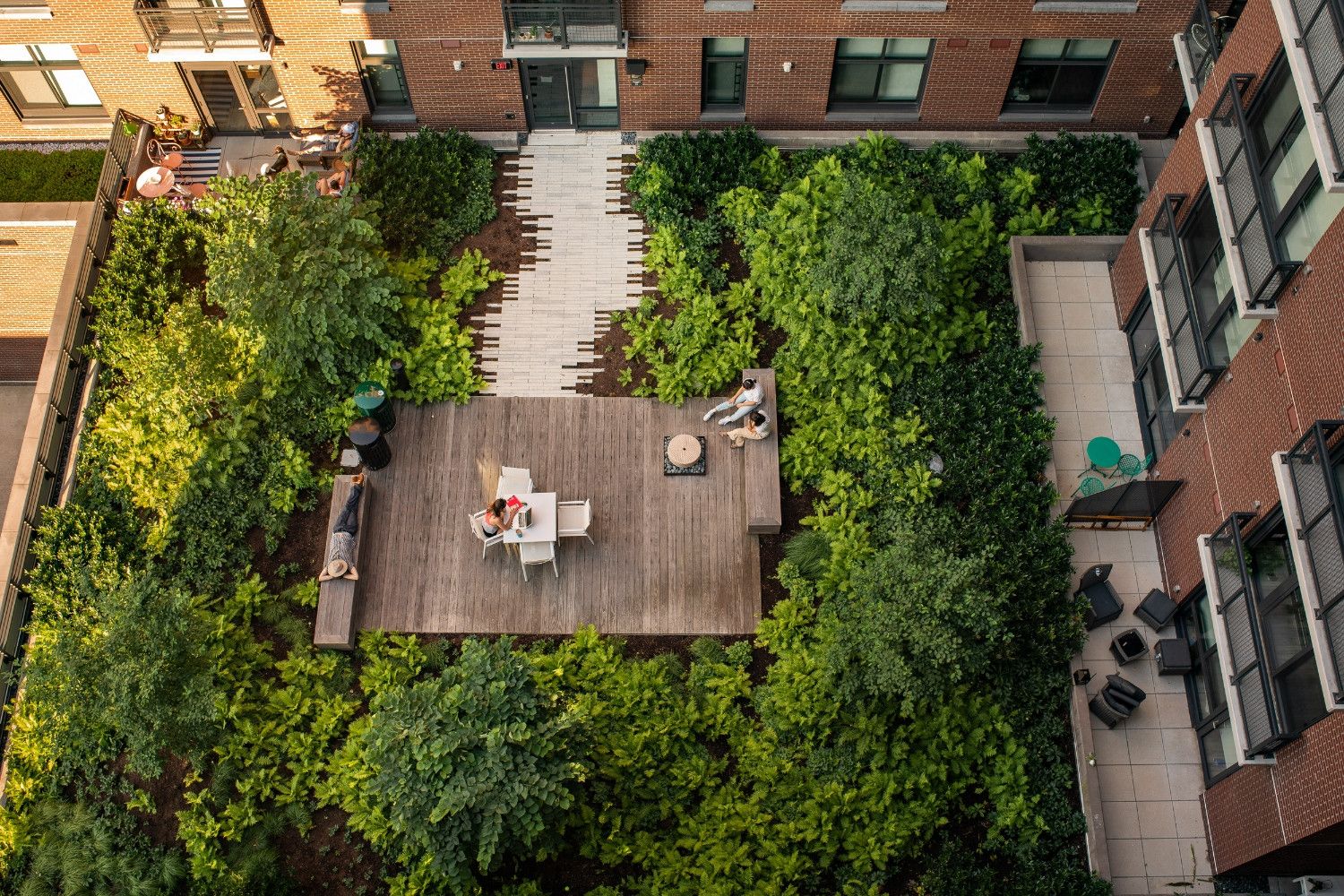 Enjoy the company of friends in our rooftop lounge.