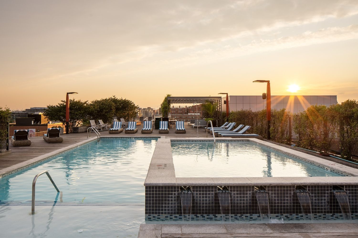 Elevate your lifestyle with a rooftop pool that offers relaxation after a busy day.