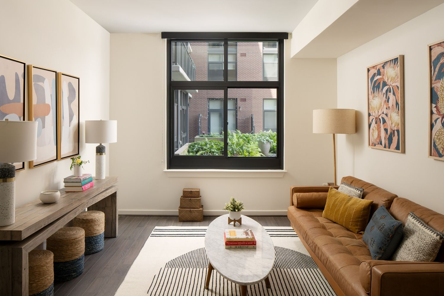 Unwind with a good book or your favorite show in the comfort of your living room.