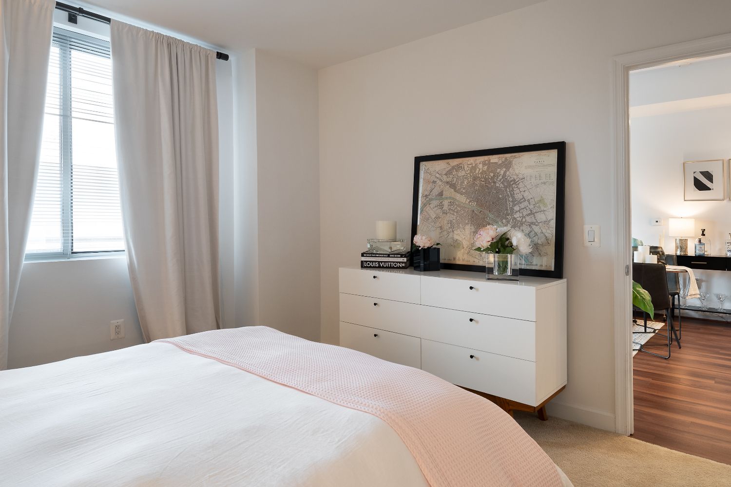 Spacious bathrooms with washer, dryers.