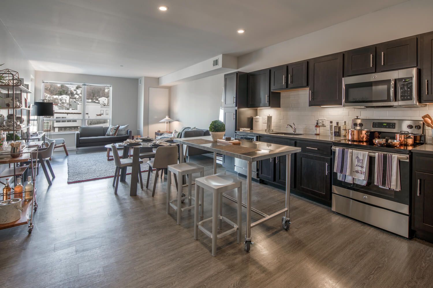 Kitchen and Living Room