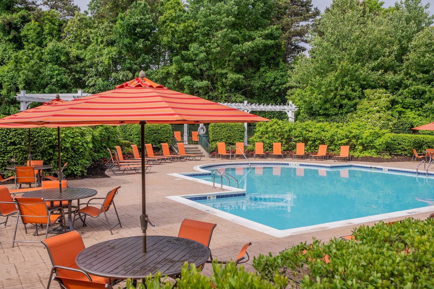 Enjoy your meals poolside with plenty of courtyard seating