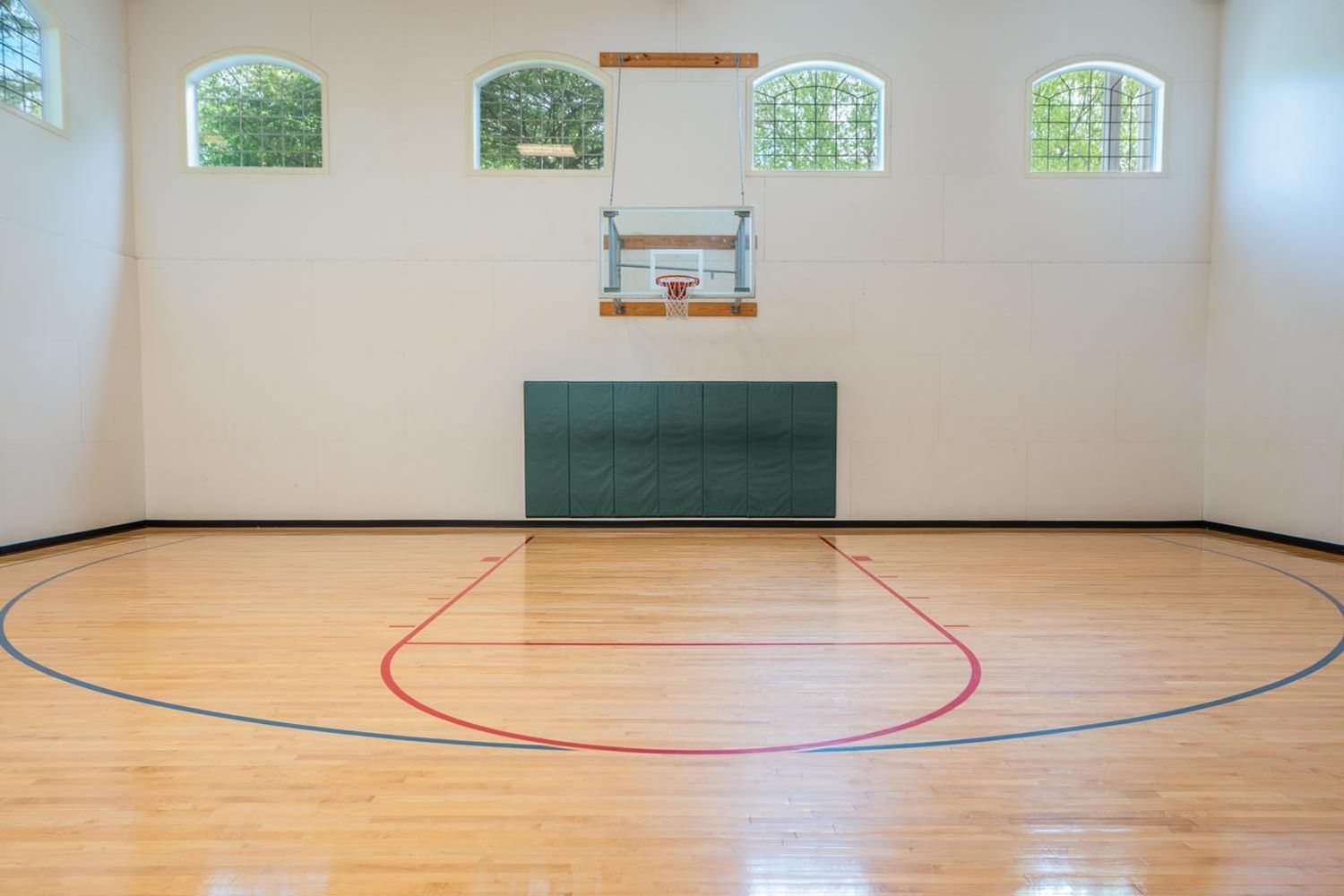 Halfcourt perfect for a three-on-three basketball game
