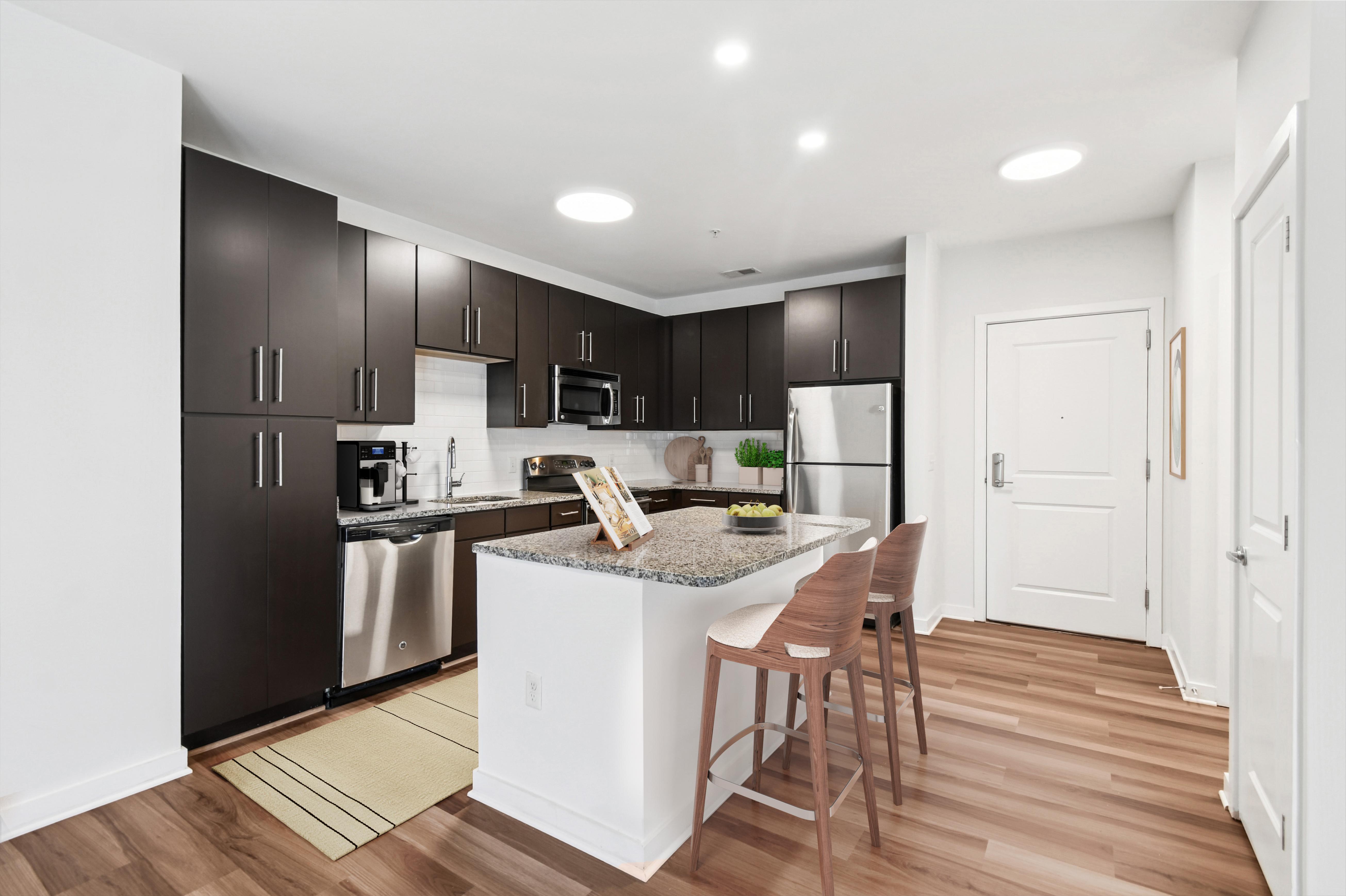 Contemporary kitchens with sleek cabinetry and stainless steel appliances