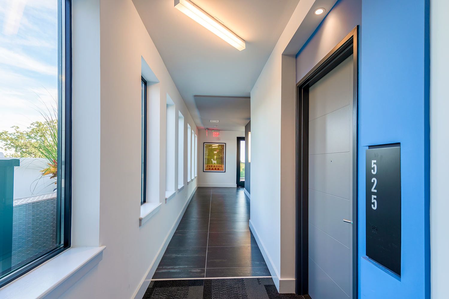 Airy hallways to your sanctuary.