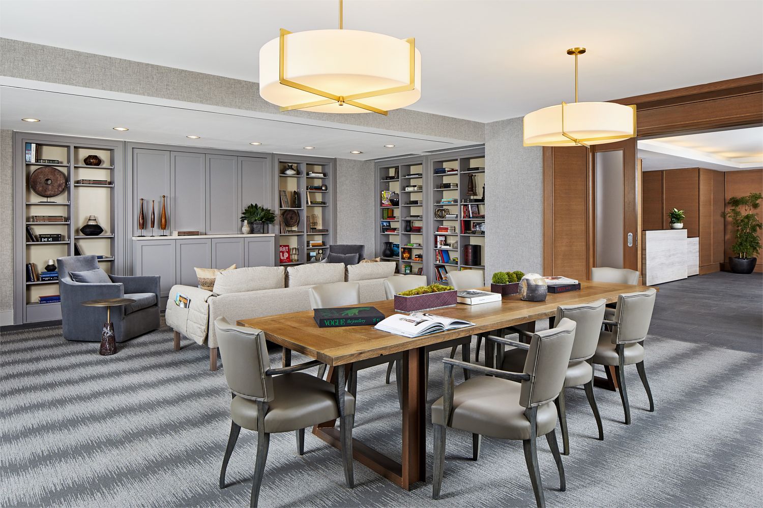 Peaceful library lounge, perfect for reading.