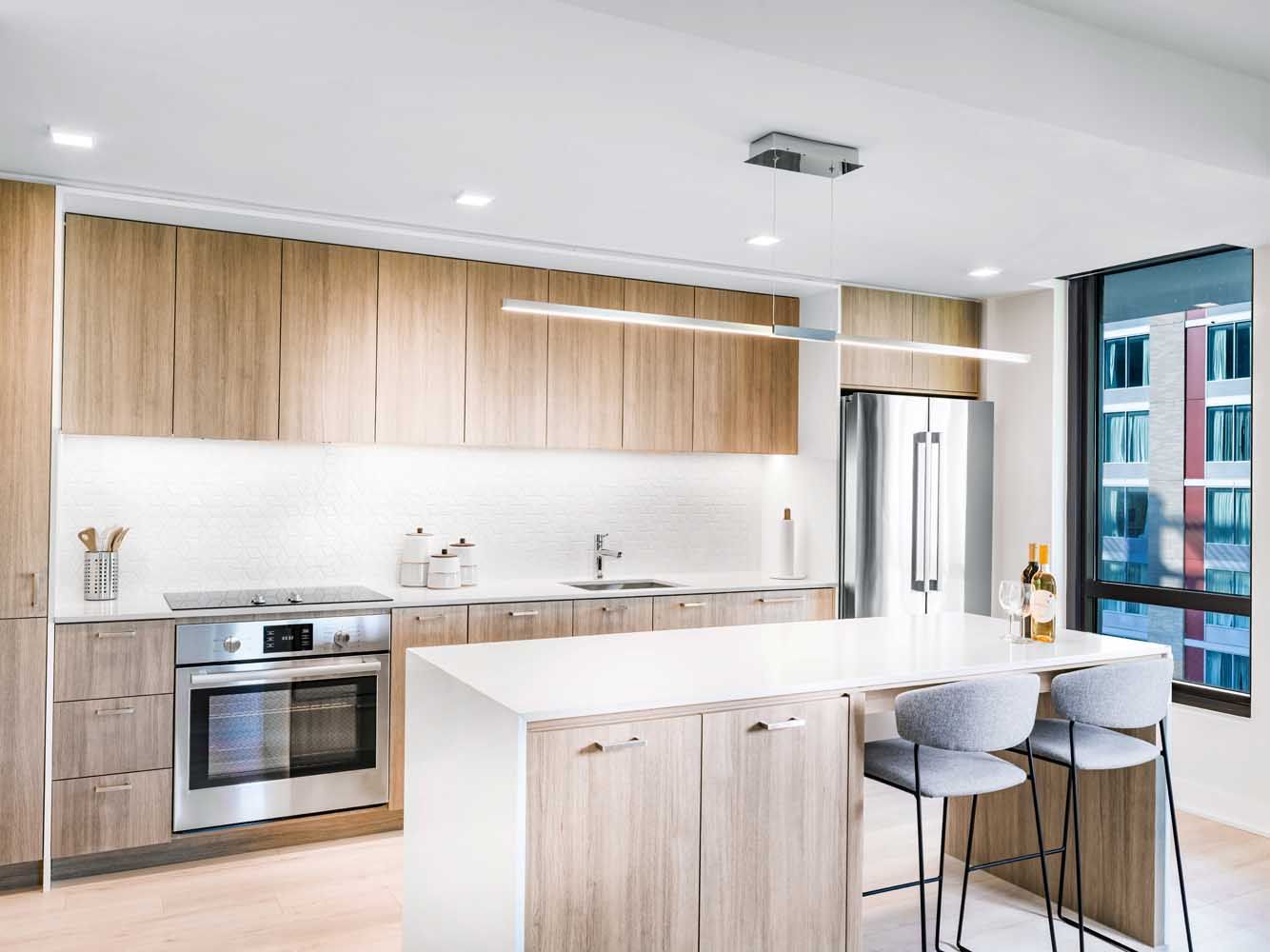 Elevate your cooking skills with induction cooktops, built-in dual wall ovens, panelized appliances and wine refrigerators