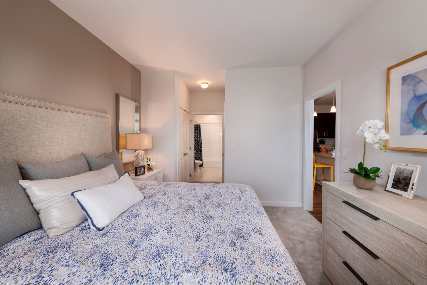 Large bedrooms offer room for as large as a King size bed.