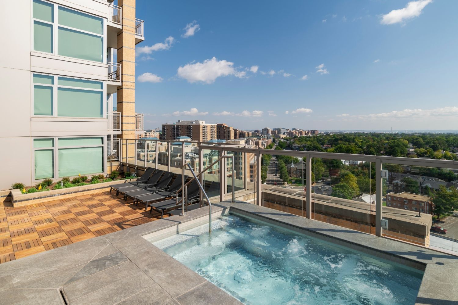Outdoor spa and rooftop