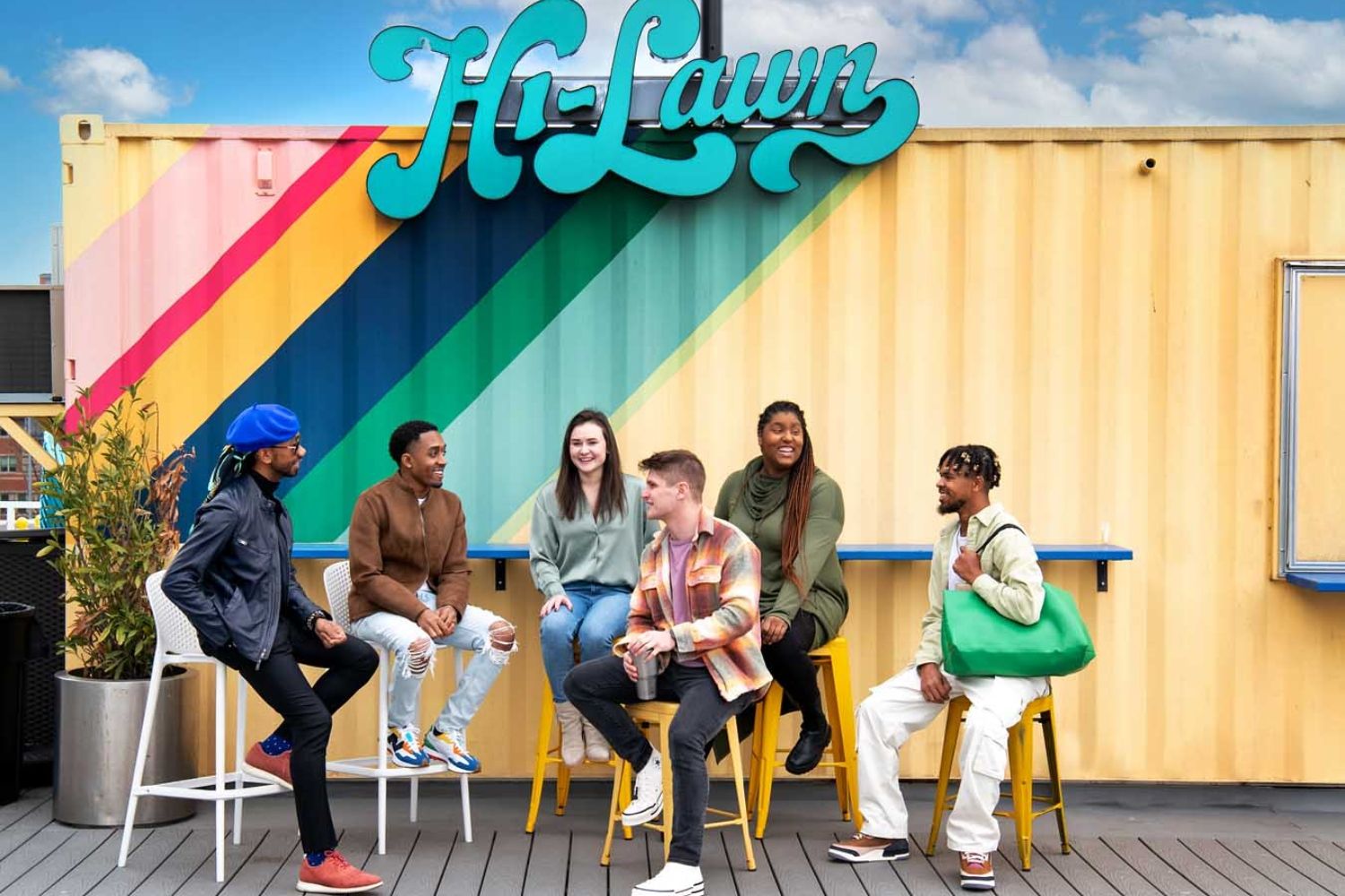 Experience the Hi Lawn at Union Market - a rooftop social venue for outdoor dining, drinking and socializing