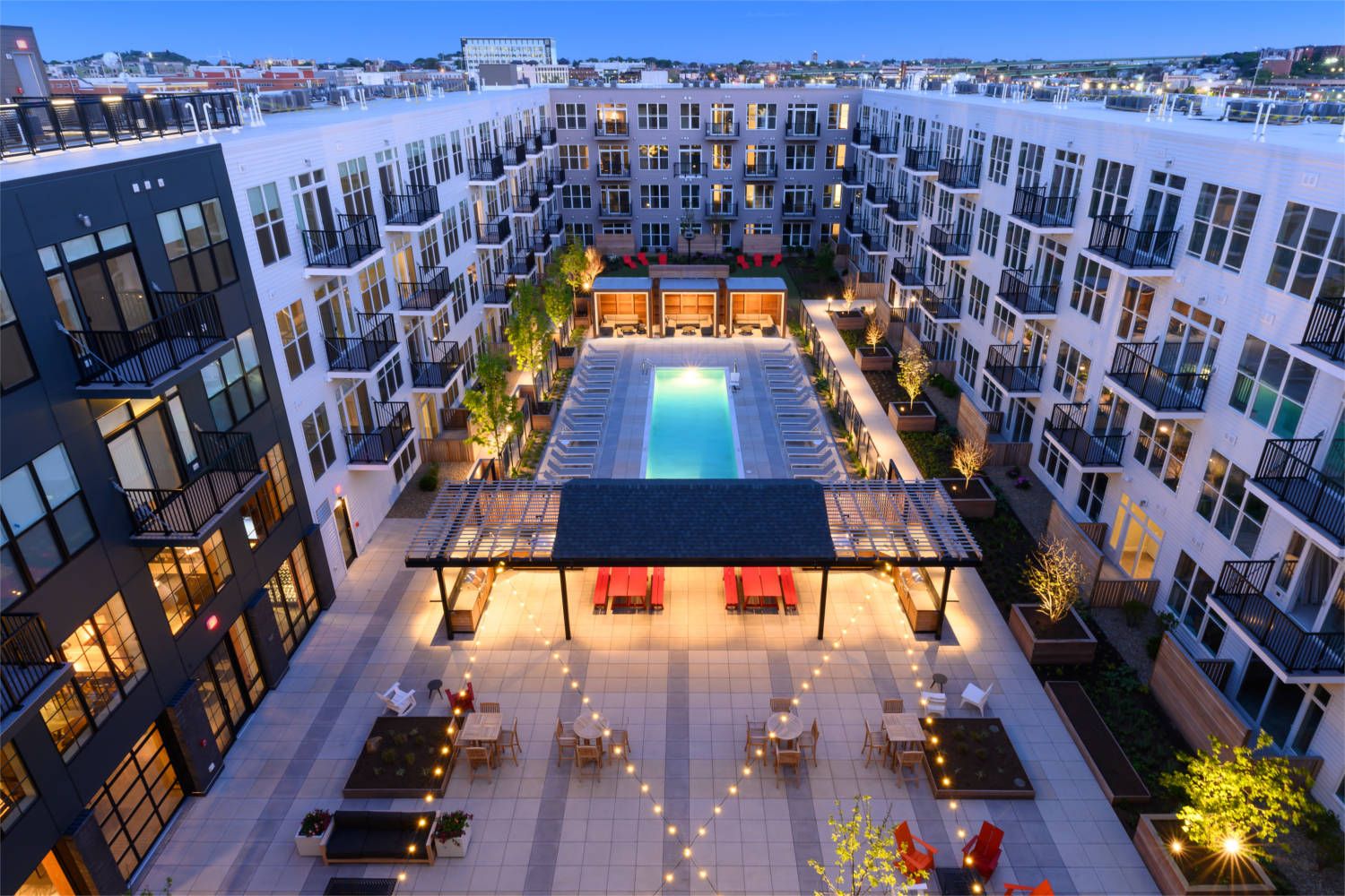 Pool Aerial view