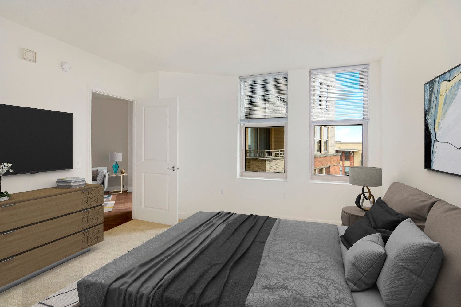 Our large bedrooms allow you ample space for work and play