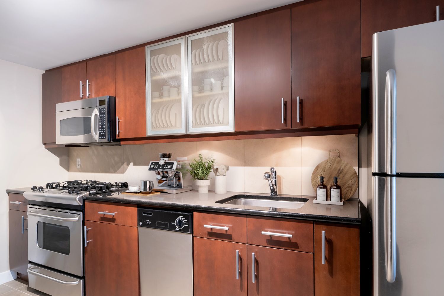 Ample kitchen cabinetry for all of your storage needs