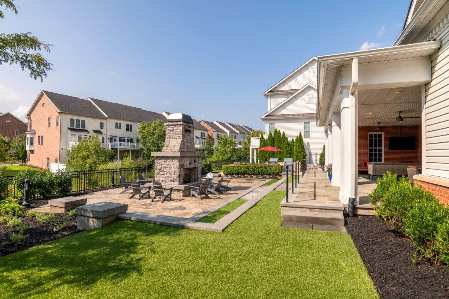 Relax by the firepit or enjoy some shade in our courtyard.