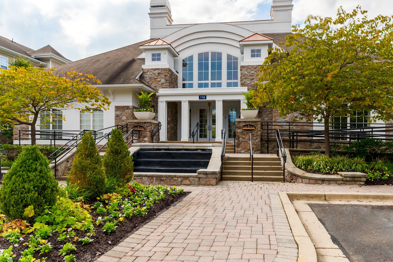 Beautifully landscaped entrance