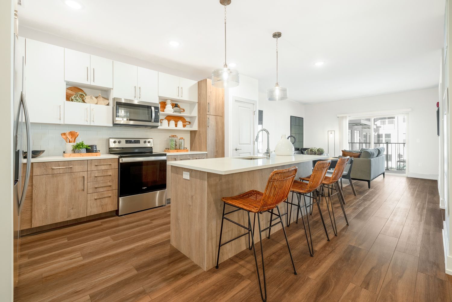 Elegant features and soft natural finishes please the eye while attention to detail ensures convenience at every turn