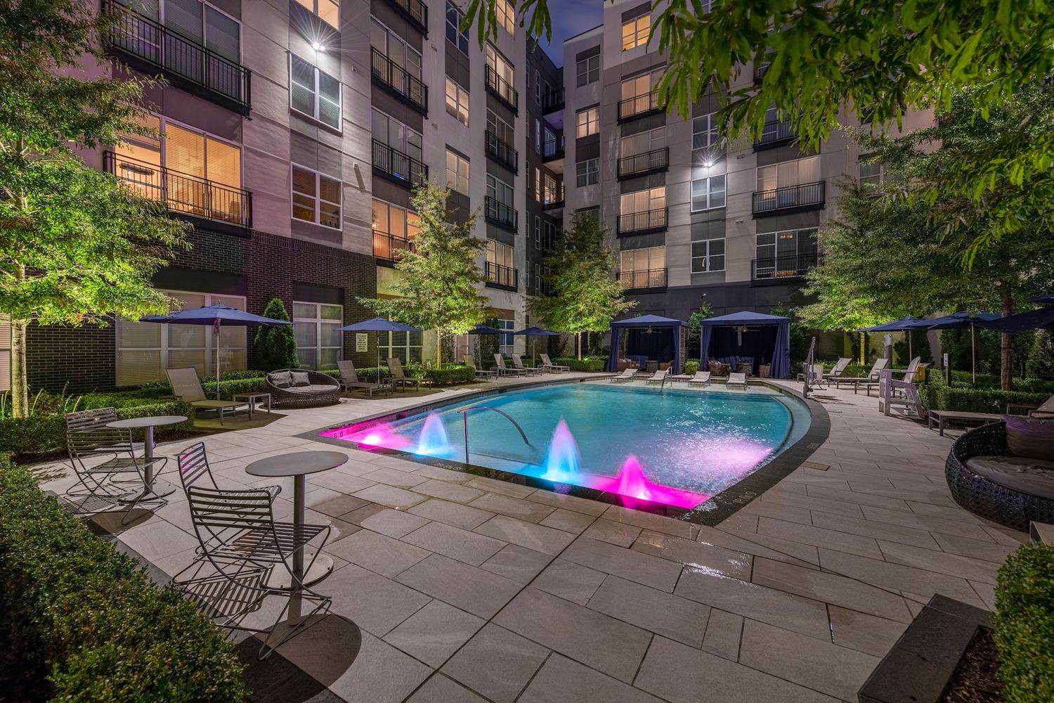 Plenty of poolside seating