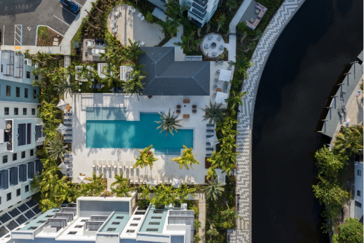 Pool aerial view