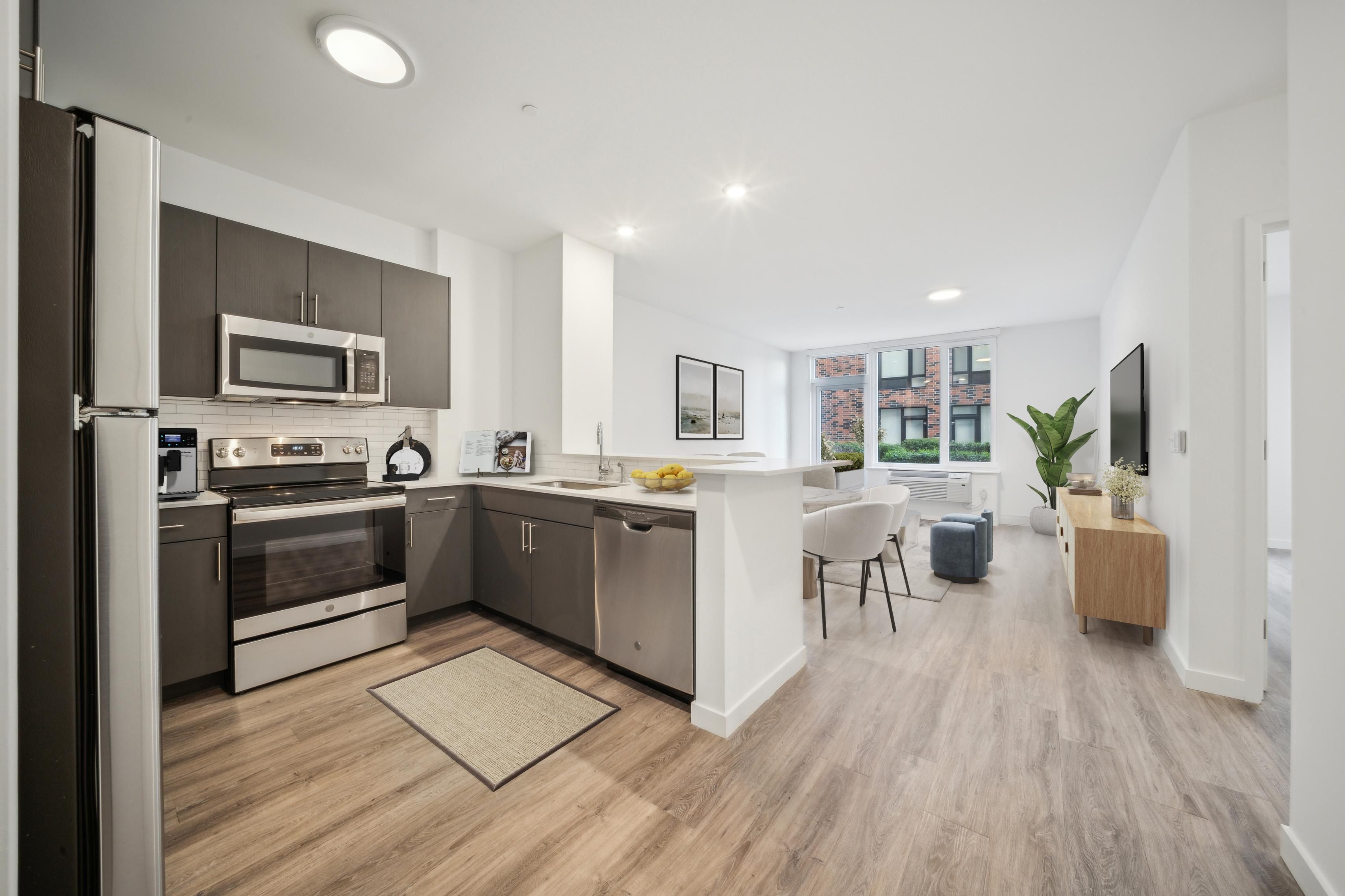 Kitchen and living room