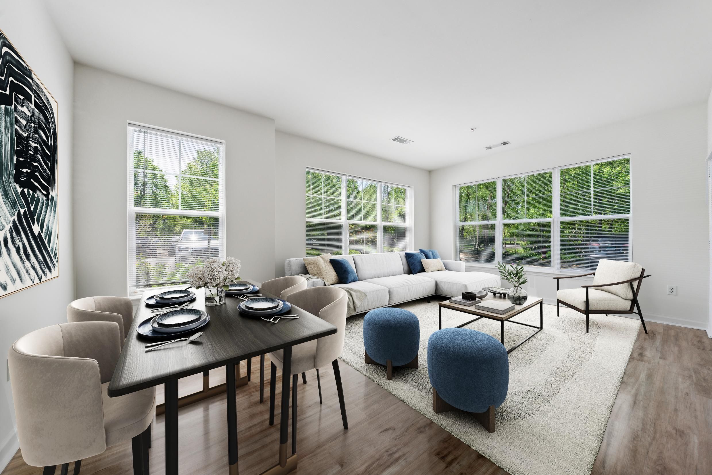 Spacious Living & Dining Room