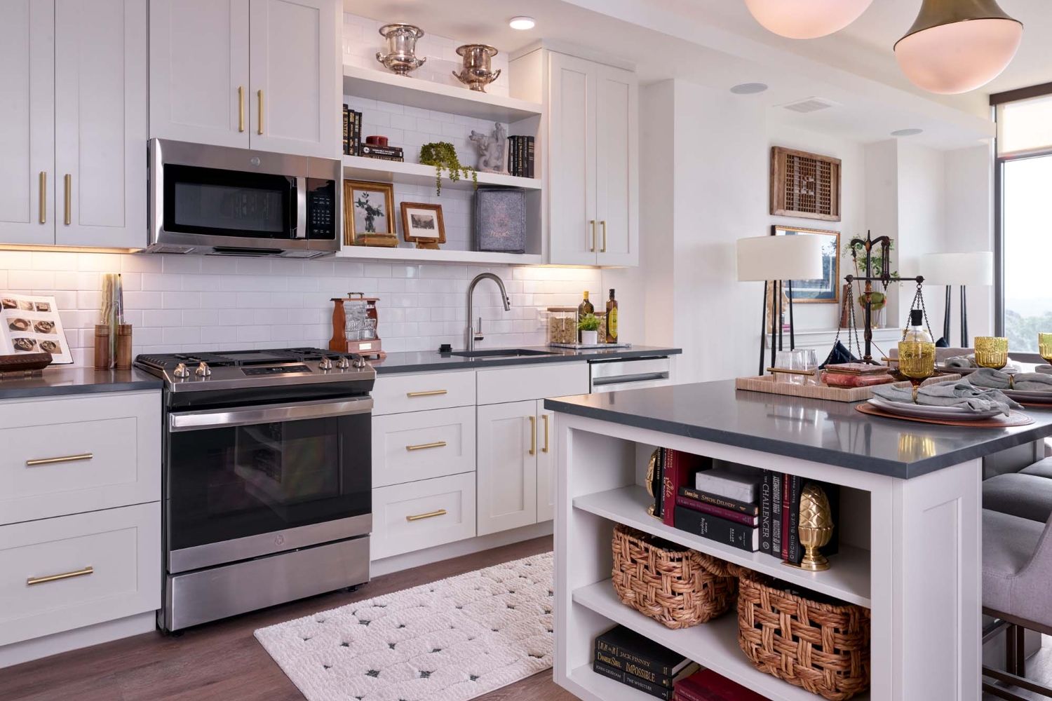 Built-in kitchen island with ample storage