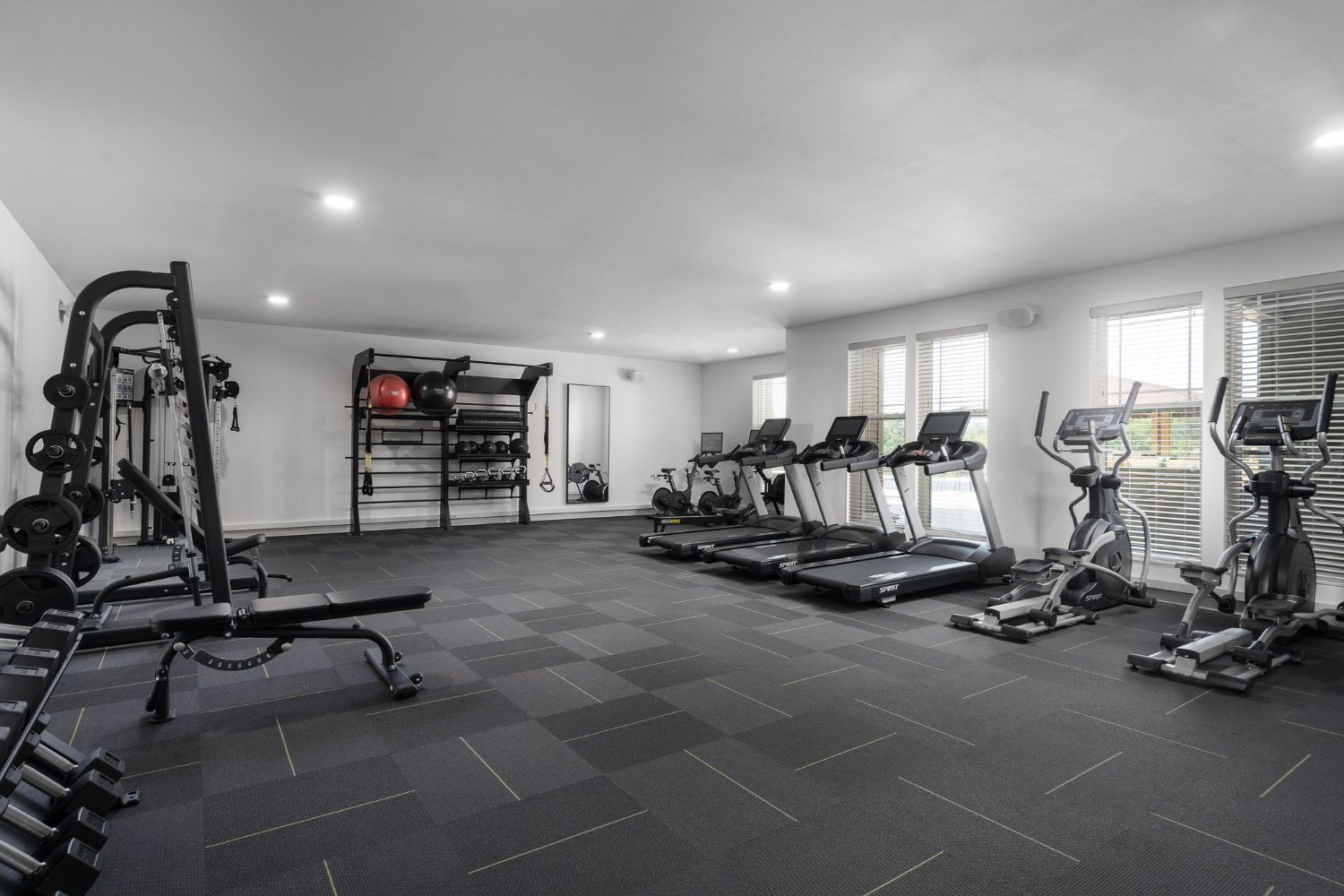 Whether it's a quick workout or an intense pump session, the fitness center has everything you need.