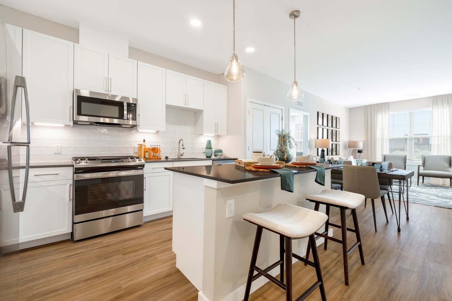 Generous open floor plans with large windows