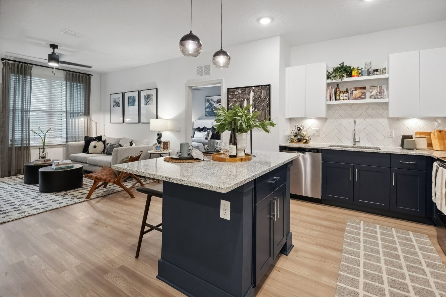 Kitchen and living room