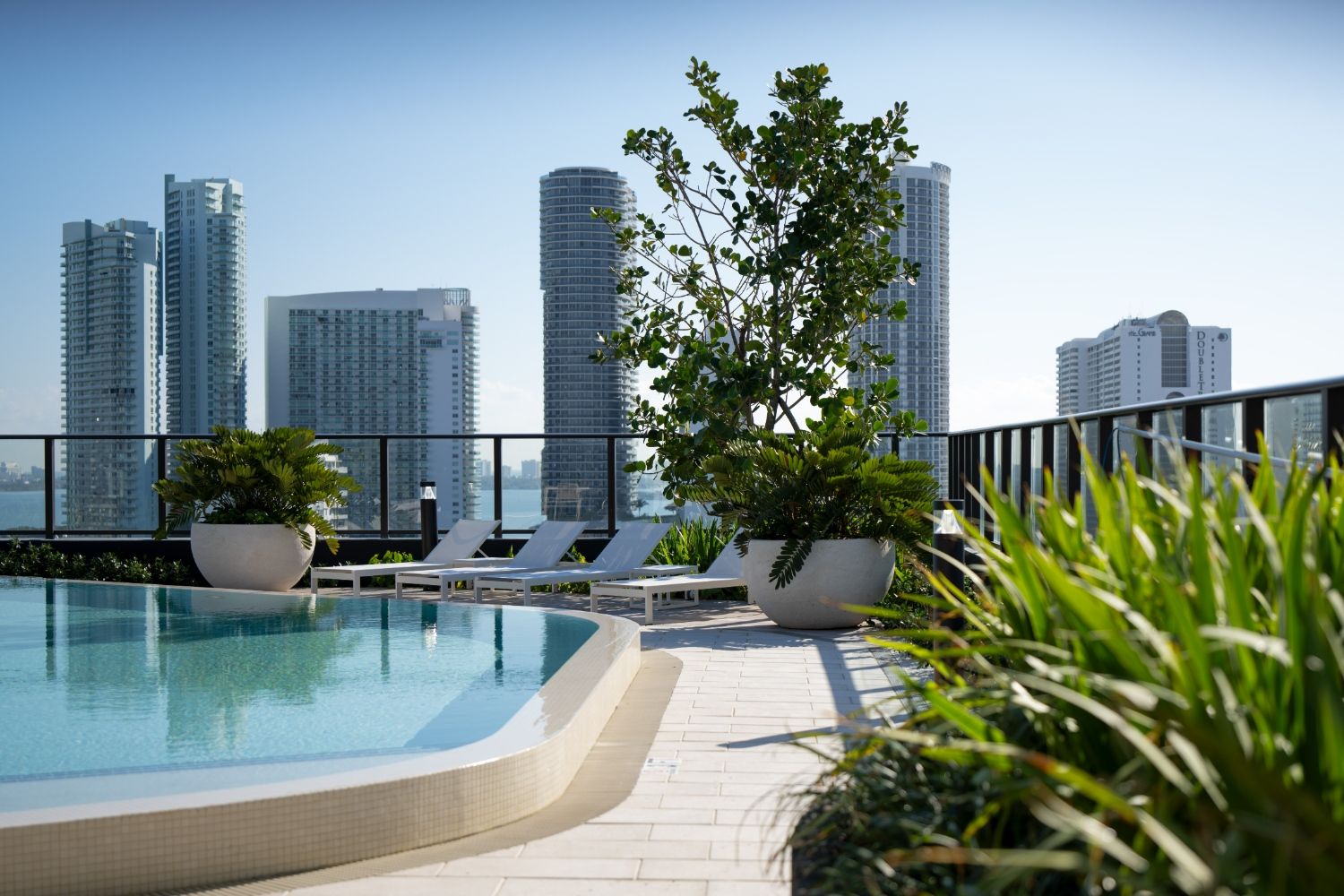 Expansive views of the city from the rooftop