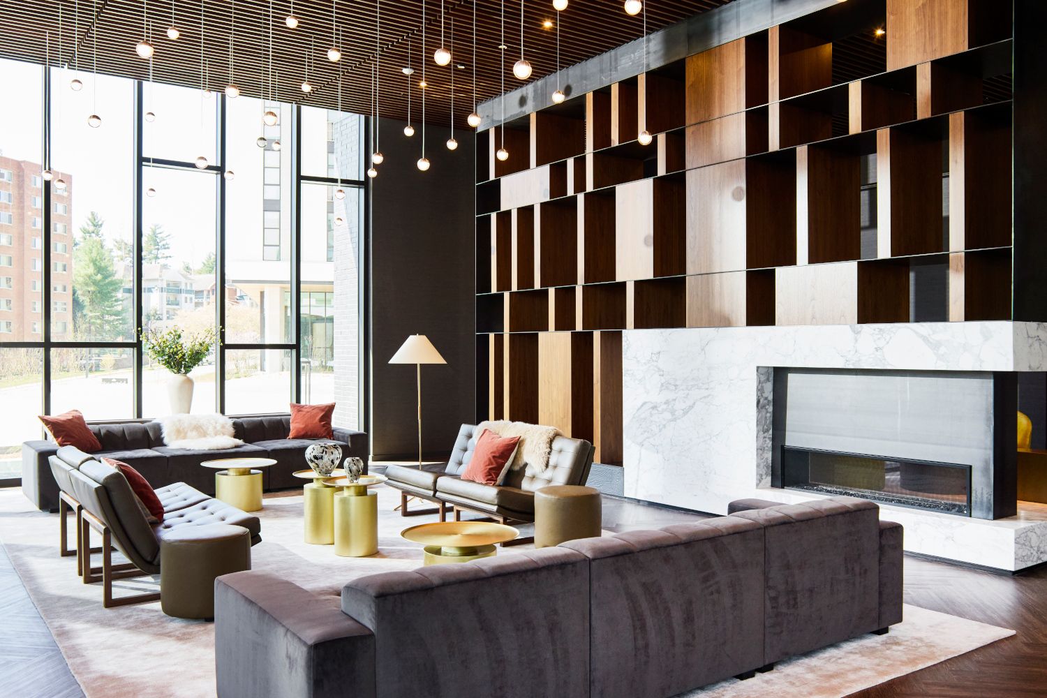 Cozy lounge spaces perfect for entertaining at home