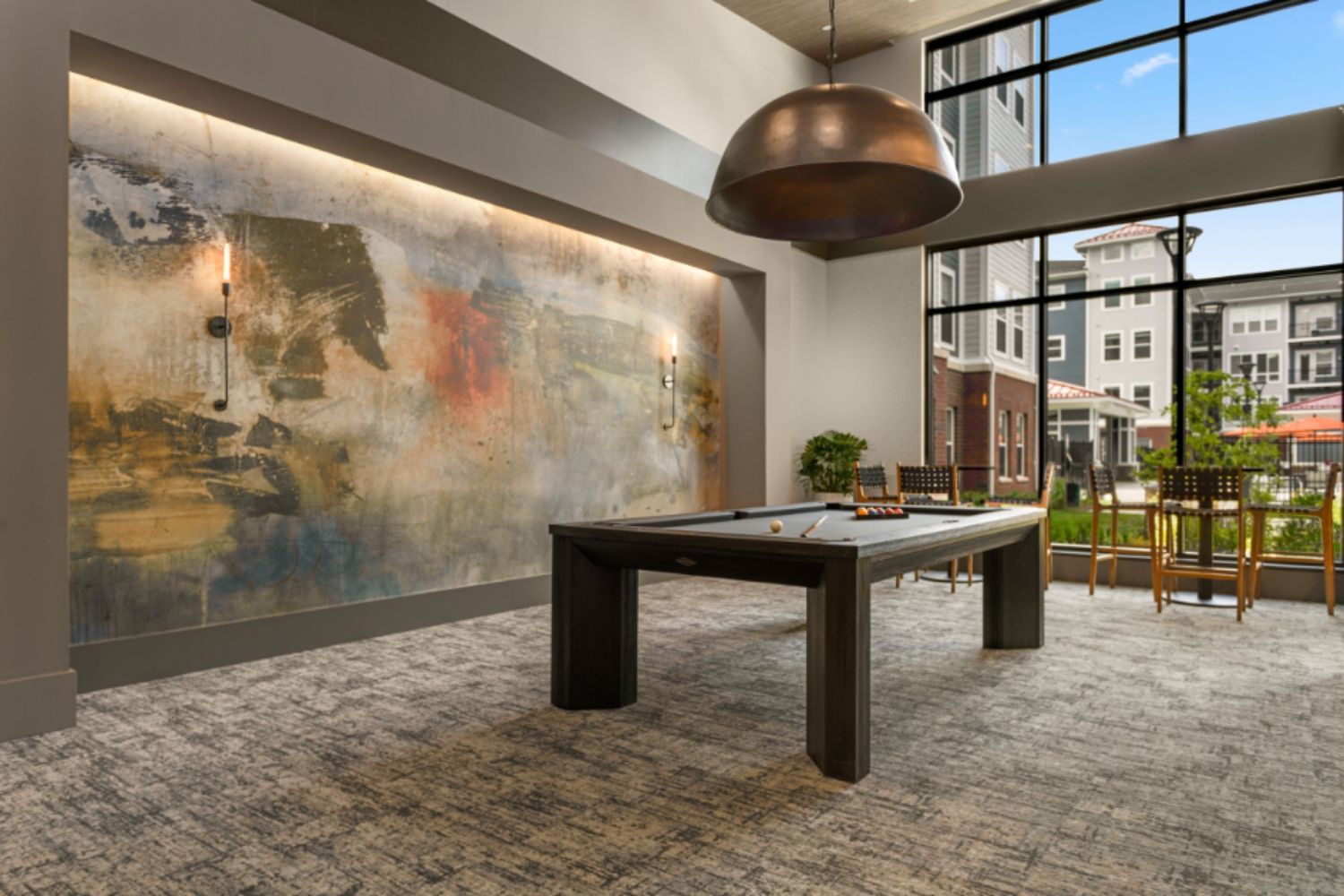 Enjoy a game around the billiards table