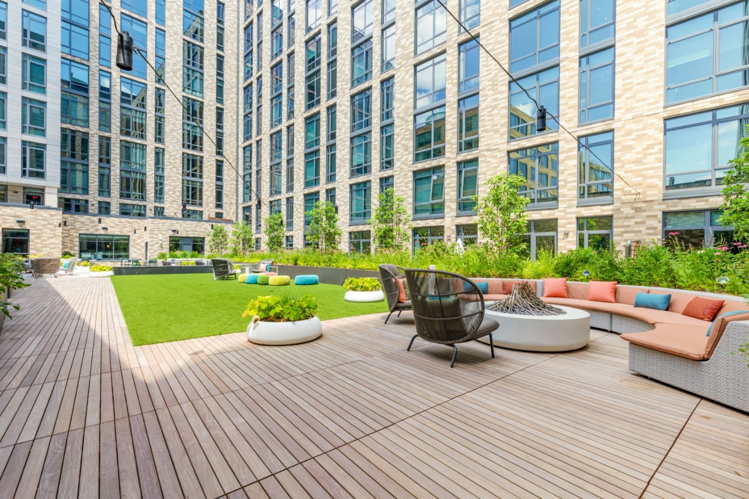The courtyard has everything for a great day outdoors