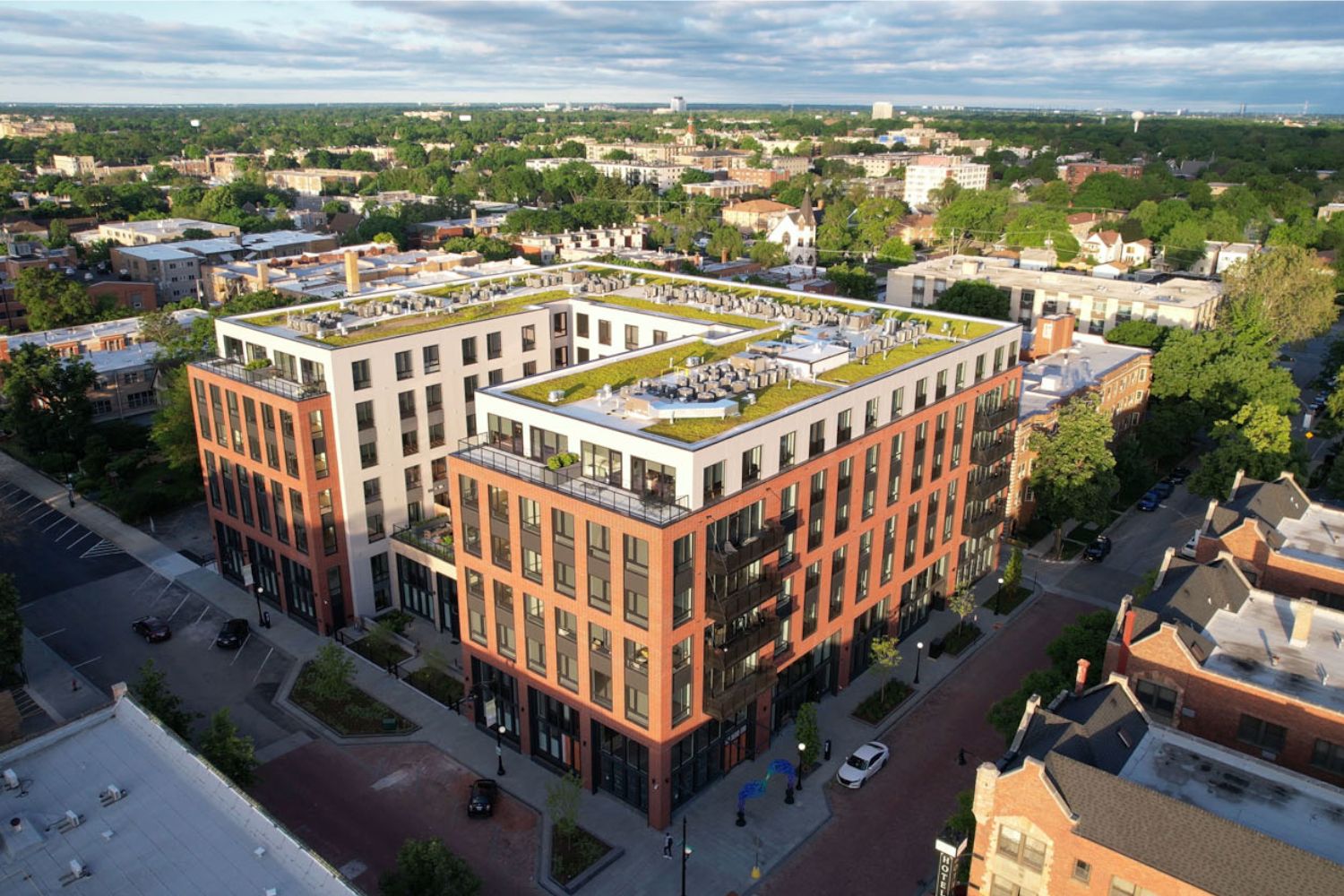 Aerial view of building