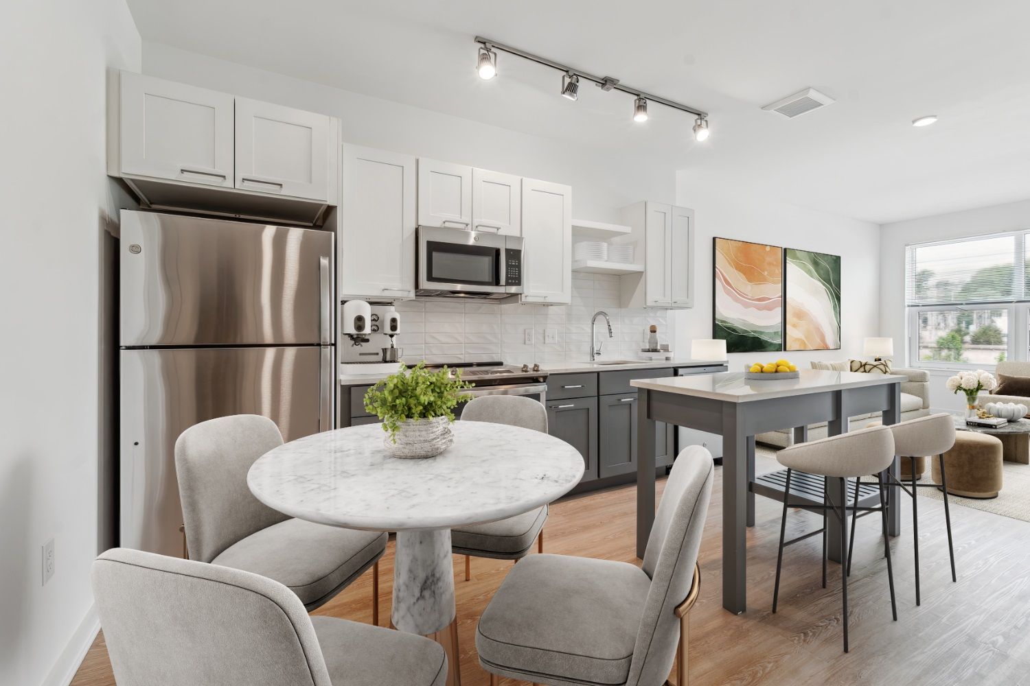 A modern kitchen designed for flow, function, and gatherings.