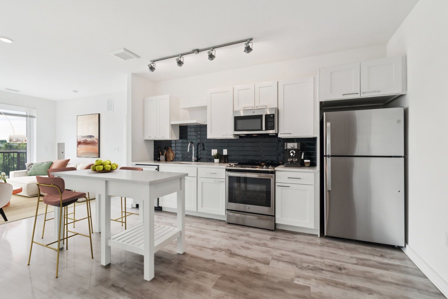 Sleek surfaces and soft tones bring elegance to everyday meals.