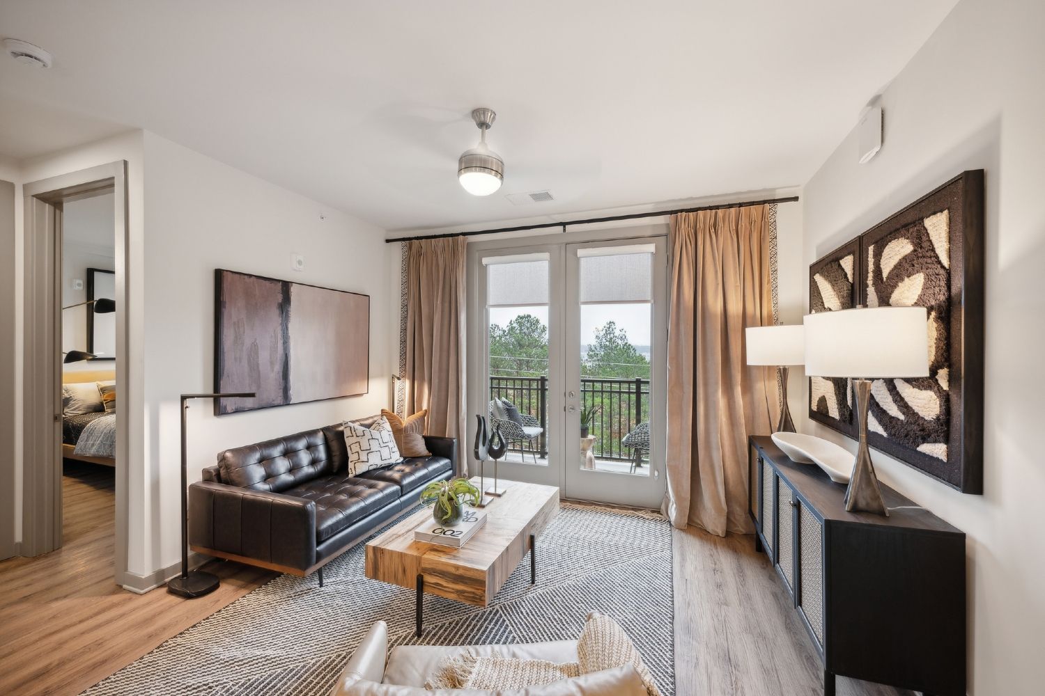 Enjoy the outdoors from your private balcony right off of the living room