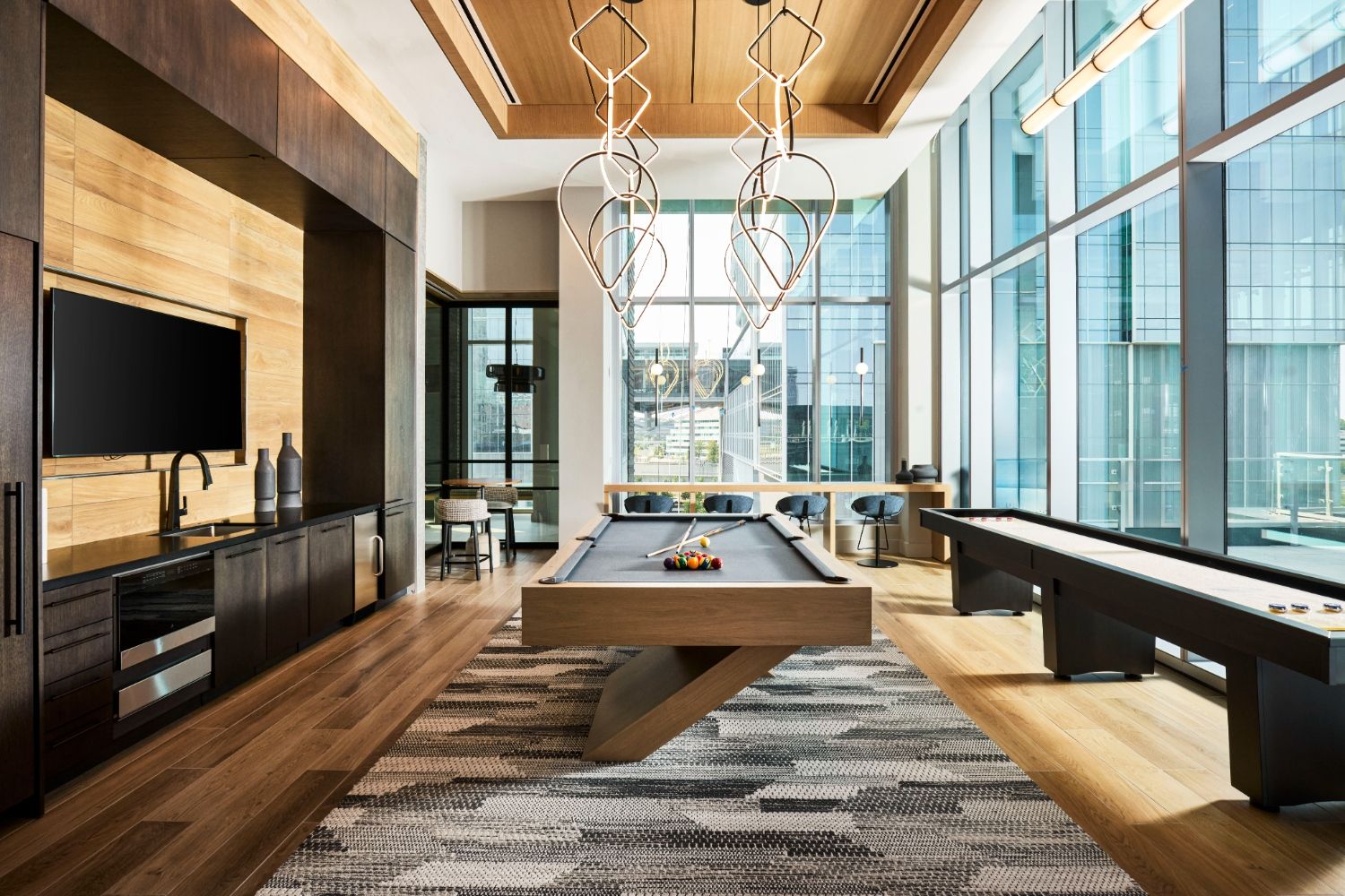 Entertain a game of pool in the lounge.