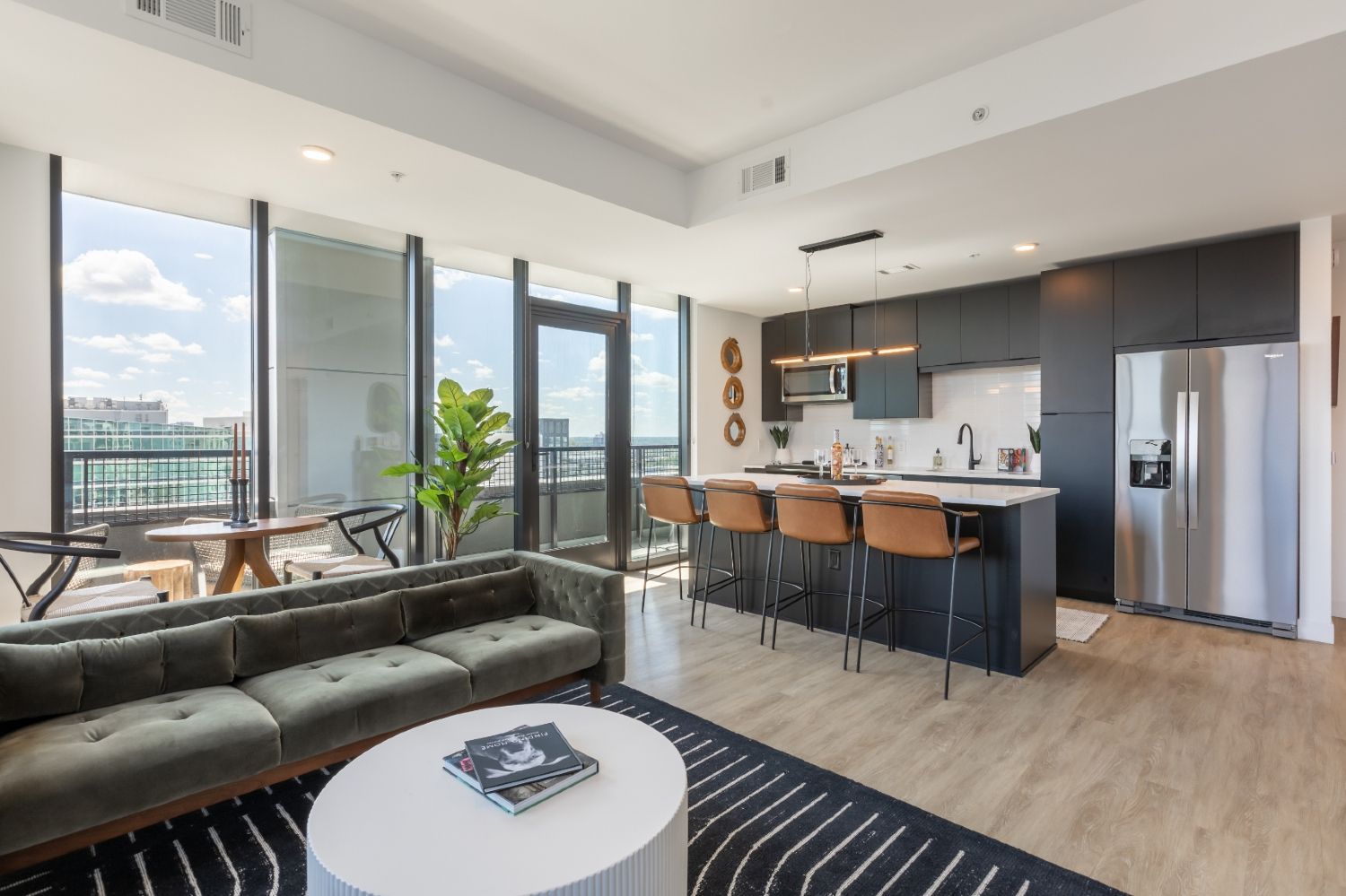Open concept living room and kitchen