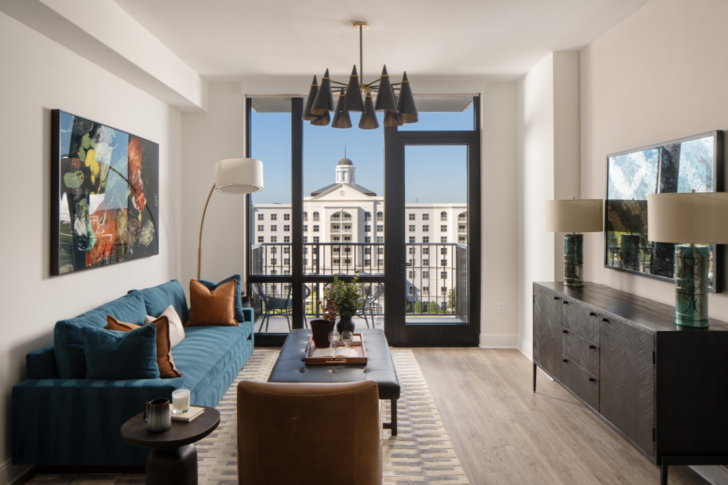 Oro Ballantyne Two Bedroom Apartment Living Room