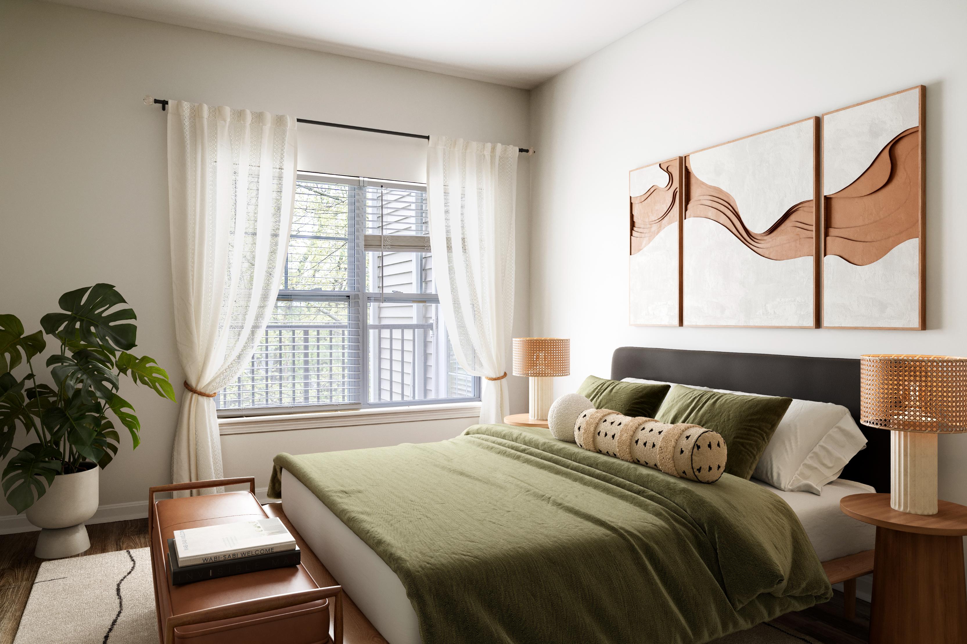 Primary Bedroom with Window View