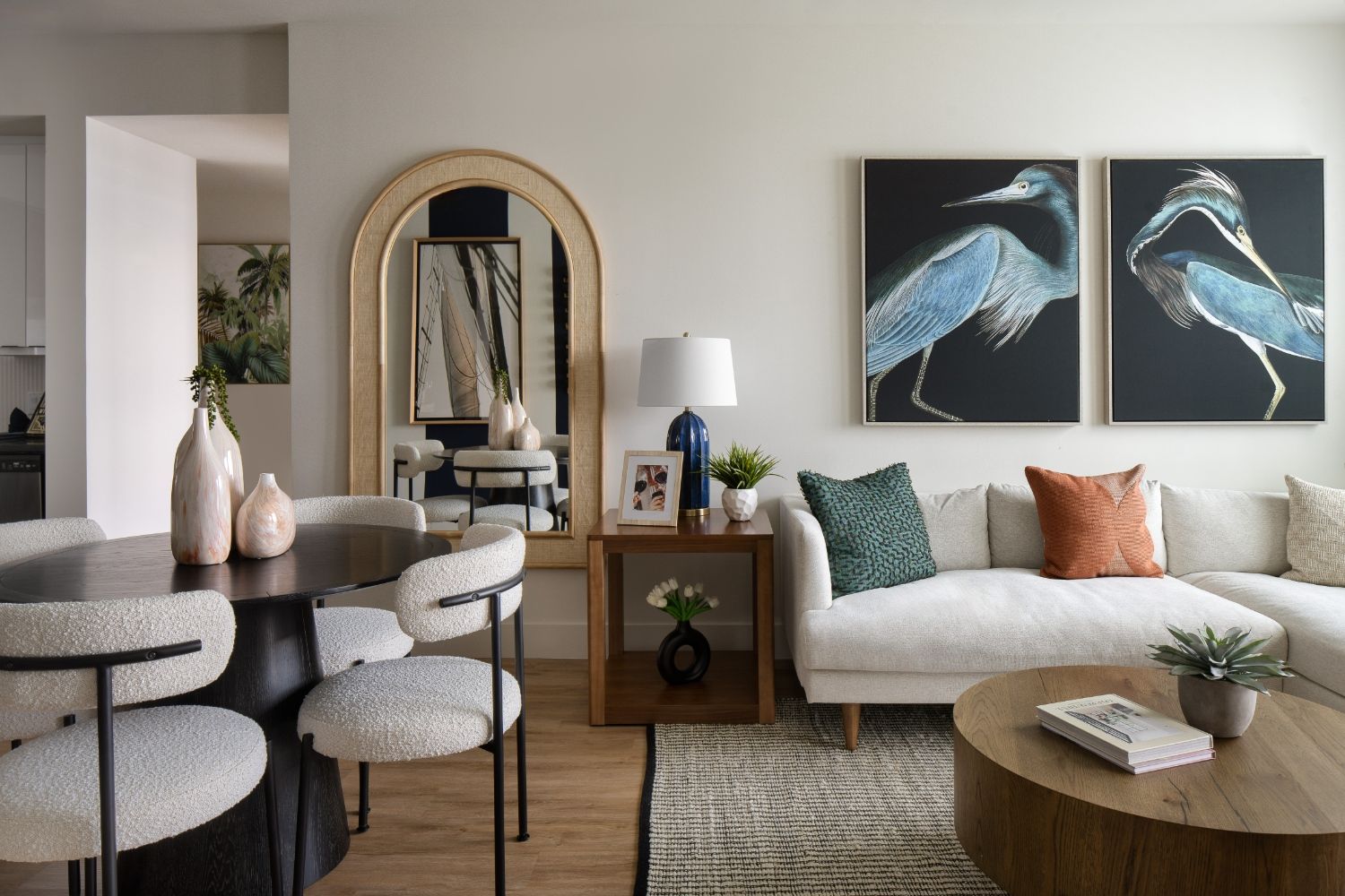 Living room and kitchen