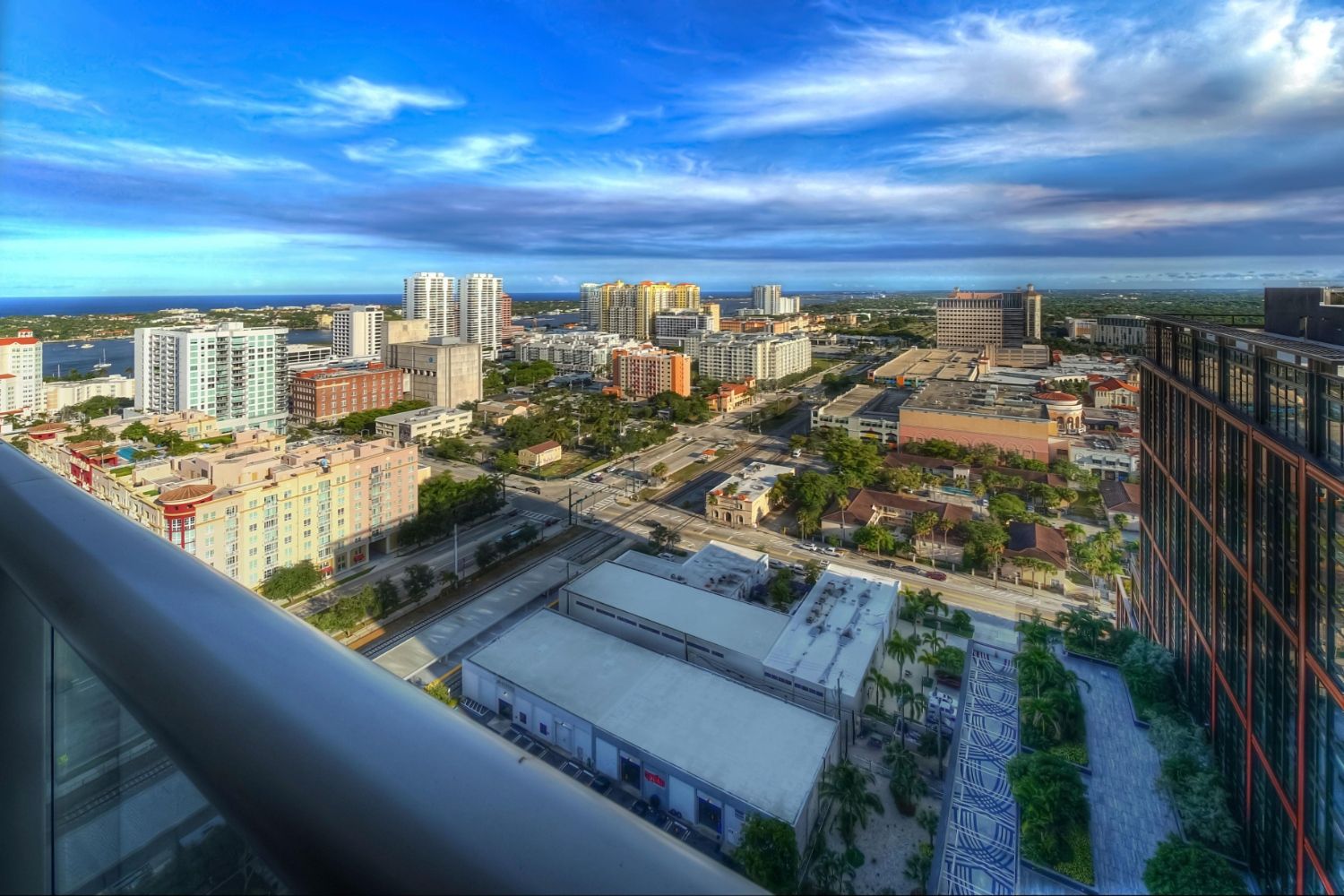 View of city from rooftop
