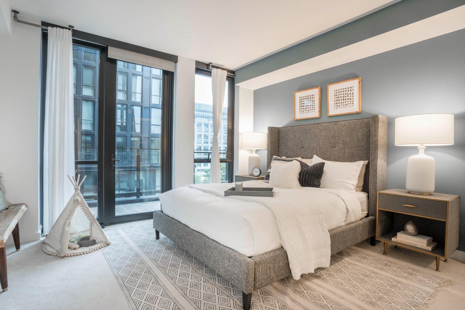 Bedroom with balcony